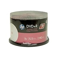 HP DVD + R DL Double Layer 8 x 8,5 GB weiß Inkjet bedruckbar 50 Stück in Spindel