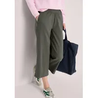 Cecil High Waist Wide Leg Hose Khaki 52