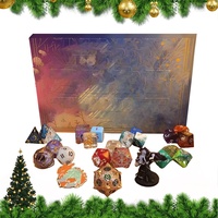 Würfel Adventskalender | DND Adventskalender | 24 Tage Weihnachts Countdown Kalenderwürfel | Adventskalender Spiele | RPG DND Geschenke Multifunktional Für Mädchen Jungen Kinder