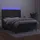 vidaXL Boxspringbett mit Matratze & LED Dunkelgrau 140x200 cm Samt