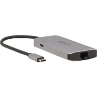 Tripp Lite U460-003-3AGALC laptop-dockingstation - USB 3.2 Gen 1 3 USB-A Ports, GbE, Thunderbolt 3, 100W PD Charging, Al USB C), Dockingstation - USB Hub, Grau