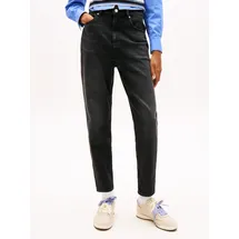 Tommy Hilfiger Tommy Jeans Damen, Jeans, Hose Mom Tapered fit schwarz, denim Black), 29W/28L - 29W / 28L