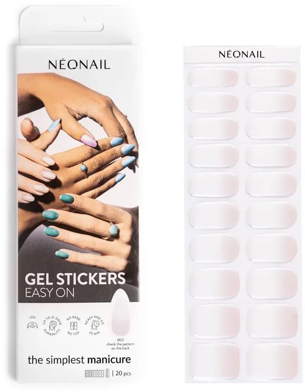 NEONAIL Easy On Gel Stickers Nagelaufkleber Verwendung mit einer UV/LED-Lampe Farbton M12 20 St.