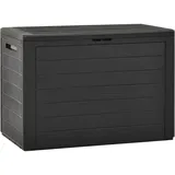 SDWEHO7 Auflagenbox aus Polypropylen, Wasserdicht Gartenbox Garten Truhe Box Aufbewahrungsbox Gartentruhe für Terrasse & Balkon, Anthrazit 78x44x55 cm