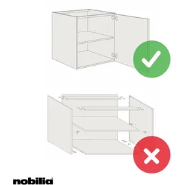 Nobilia Eckunterschrank Flash 100 x 58,3 x 87 cm Weiß