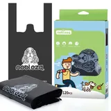 Nobleza Hundekotbeutel mit Henkel, Extra Dicker und Stark Auslaufsicherer Kotbeutel für Hunde, Unscented Hundebeutel KOT, Extrem Reißfest Hundebeutel Dog Poop Bags - 18 x 34 cm, Extra Groß, 120 Stück