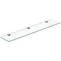 AQUALAVOS Glasregal Glasablage Bad Wand Wandablage Wandregal Badablage Glas Badezimmer 60 cm Badezimmer Regal Glas Klarglas 6 mm ESG Sicherheitsglas Badezimmerablagen