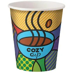 VEPATIM 100x Kaffeebecher CoffeeToGo Pappbecher Design COZY CUP 200ml