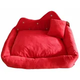 go gift Haustierbett, XXL, rot, 70 x 2 x 55 cm