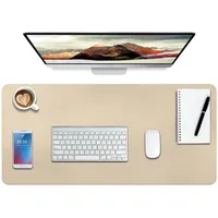 Leder-Schreibtischunterlage,wasserdichte Schreibtischunterlage für Schreibtisch, Schreibtischunterlage für Tastatur und Maus, Leder-Mauspad-Schutz für Büro und Zuhause, 76 * 36.5cm(M Golden )