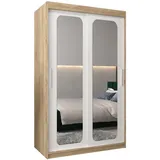 abiks möbel Schwebetürenschrank Promo 120 x 200 x 62 cm Weiß