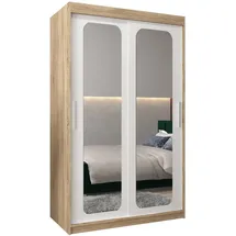abiks möbel Schwebetürenschrank Promo 120 x 200 x 62 cm Weiß