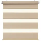 Doppelrollo Doppelrollo Duo-Rollo Klemm-Fix mit Klemmträger, Fenster-Rollo/Seitenz, DomDeco, Klemm- oder Schraubmontage beige 60 cm x 150 cm