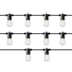 LED Solar Lichterkette Circus Glühbirne 4,5m 3 Leuchtmodi Garten Balkon Zirkus