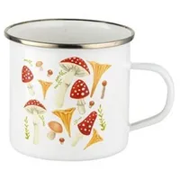 Selgros111 Emaille-Becher gerade Pilze 9cm/500ml Florina