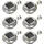 vidaXL Solarleuchte Edelstahl 12 cm 6er Set weiß