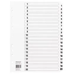 Register Mylar 1607 1-20 weiß - weiß