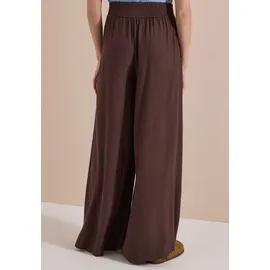 Cecil Stoffhose CECIL, Damen, Gr. XL Länge 32, braun cacao, Stoff, 100% Viskose, unifarben, Loose Fit, lang, Hosen Stoffhose, mit Elastikbund