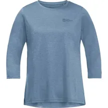 Jack Wolfskin Damen Crosstrail 3/4 Shirt, XL - elemental blue,