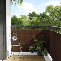 vidaXL Balkon Sichtschutz, Balkonbespannung Rattan-Optik, Sonnenschutz Windschutz für Terrasse Garten, Balkonverkleidung Balkonabdeckung, Braun Schwarz 500x80cm Poly Rattan