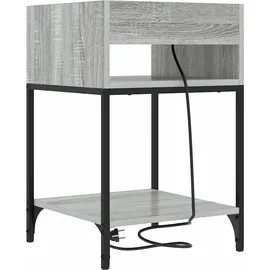vidaXL Nachttisch 2 pcs Grau Sonoma 40 x 40 x 61 cm Holzwerkstoff
