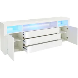 borchardt Möbel Sideboard Santa Fé 200 x 72 x 35 cm Weiß