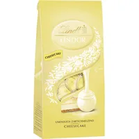 Lindt Schokolade LINDOR Kugeln Cheesecake | 137 g Beutel | Vollmilchschokolade mit zartschmelzender Cheesecake-Füllung | Pralinen-Geschenk | Schokoladen-Geschenk | LINDOR 75 Jahre