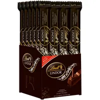 Lindt Schokolade LINDOR Bitter-Schokoladen-Sticks | 24 x 37 g Schokoladenriegel | Mit zartschmelzender Bitter-Schokoladenfüllung mit 60% Kakao | Pralinen-Geschenk | Schokoladen-Geschenk | Großpackung