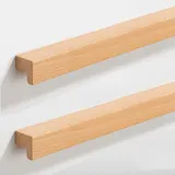 SYZOW 6 Stück Möbelgriffe Holz, Schrankgriffe, Lochabstand 160mm Holz Griffe Möbel