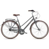 Bergrausch Cityrad Marlies 7, 7 Gang Shimano Nexus 7 Rücktritt Schaltwerk, Citybike Damenrad 28 Zoll tiefer Einstieg schwarz/grau schwarz 50 cm