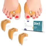 Haluto 3 Paare / 6 Stück Zehenspreizer - Hallux Valgus Korrektur - Zehenspreizer Hallux Valgus - Ballenzehen korrektur - Zehentrenner - Silikon Toe Separator - Bunion corrector - Toe spacer