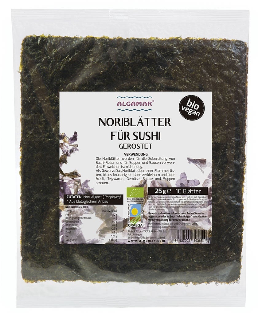 Nori Blätter Algamar - bio – geröstet (0.025kg)