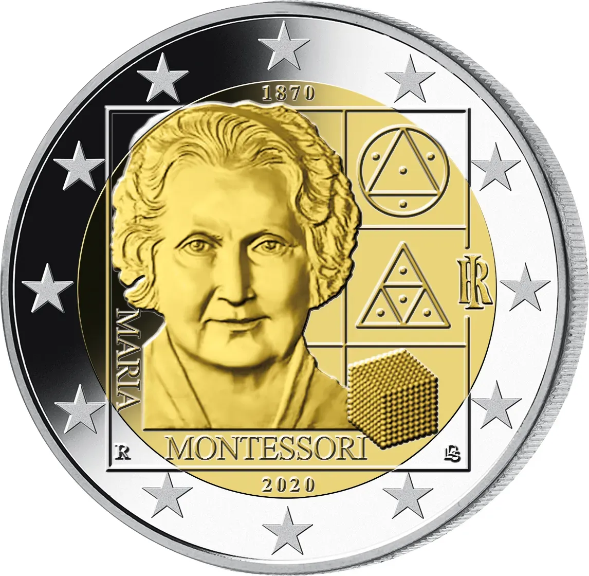 Italien 2020 2-Euro-Gedenkmünze "150. Geburtstag von Maria Montessori"