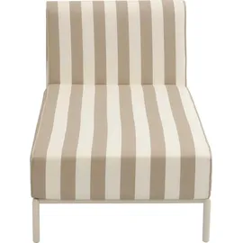 Oviala Gestreifte Chaiselongue modulare Gartenmöbel beige