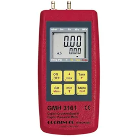 Greisinger GMH 3161-01 Druck-Messgerät Luftdruck, Nicht aggressive Gase, Korrosive Gase -0.001 - 0.025 bar