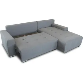 Sofnet Ecksofa Pavo mit Schlaffunktion und Bettkasten - 1 Stk - Graphit (Sawana 05))