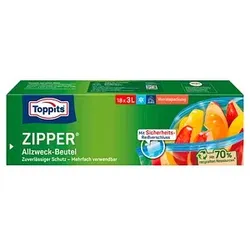 18 Toppits Gefrierbeutel ZIPPER 3,0 l