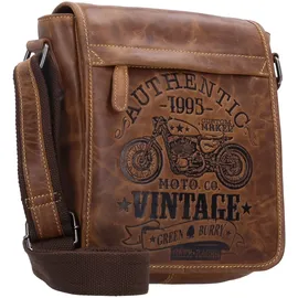 GREENBURRY Cafe Racer Umhängetasche Leder Braun