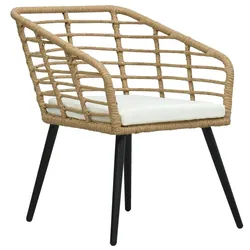 vidaXL 3-tlg. Bistro-Set Poly Rattan Eiche