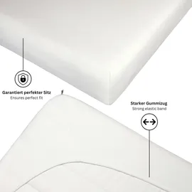 Schöner Wohnen Spannbettlaken Jersey-Baumwolle 200 x 200 cm Weiß