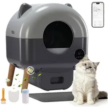 GTPLAYER Katzentoilette 66L Grau