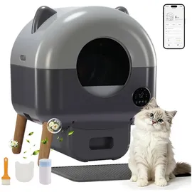 GTPLAYER Katzentoilette 66L Grau