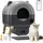 GTPLAYER Katzentoilette 66L Grau