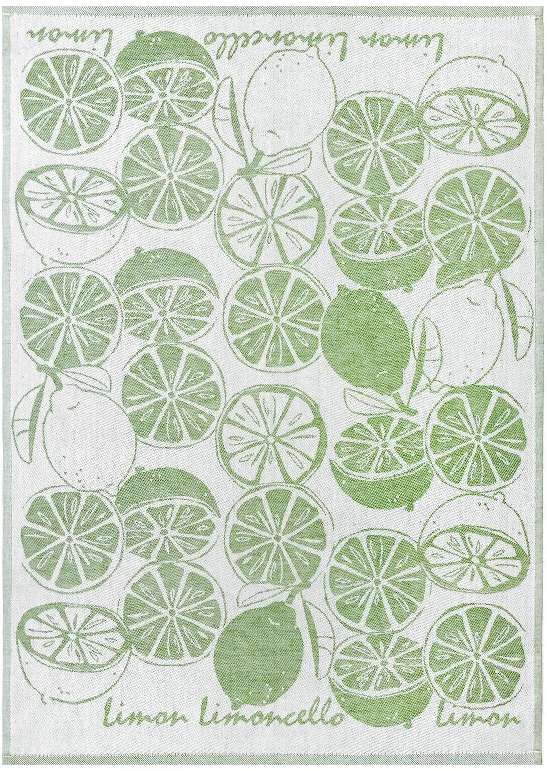 Kracht Küchen Textilien Limoncello Halbleinen Küchentuch Jacquard 50x70 cm grün 3er Pack - grün