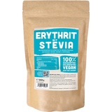 Erythrit + Stevia natürlicher Zuckerersatz ohne Kalorien 1:1 Süße gegenüber Zucker, ohne Eigengeschmack, gesunde Alternative zum Kochen, Backen, Süßen (1 kg Doypack)