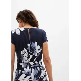 bonprix Jumpsuit mit Bindeband, blau Gr.40/42 (M), eleganter Jumpsuit