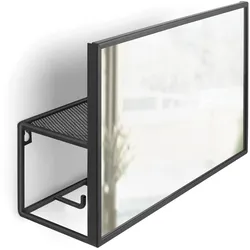 UMBRA Flur-Organizer mit Spiegel CUBIKO schwarz