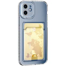 Schutzhülle für iPhone 11 Pro Kamera Case Handyhülle Cover Tasche Transparent Smartphone Bumper (Kartensteckplatz-Kreditkarte-Geldscheine)