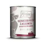 MjAMjAM Leckere Mahlzeit 800g Dose Hundenassfutter 6 x 800 Gramm kulinarischer Hirsch & Wildschwein an Preiselbeeren