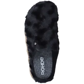 ROHDE Damen Clog Pantolette Textil Plüsch flauschig weich bequem Foggia-D 6118, Größe:39 EU,